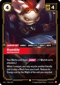 Rumble - Hotheaded (Alternate Art) [Spiritforged] | Card Merchant Takapuna