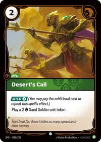 Desert's Call [Spiritforged] | Card Merchant Takapuna