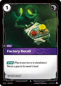 Factory Recall [Spiritforged] | Card Merchant Takapuna