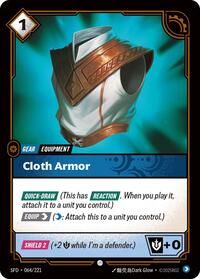 Cloth Armor [Spiritforged] | Card Merchant Takapuna