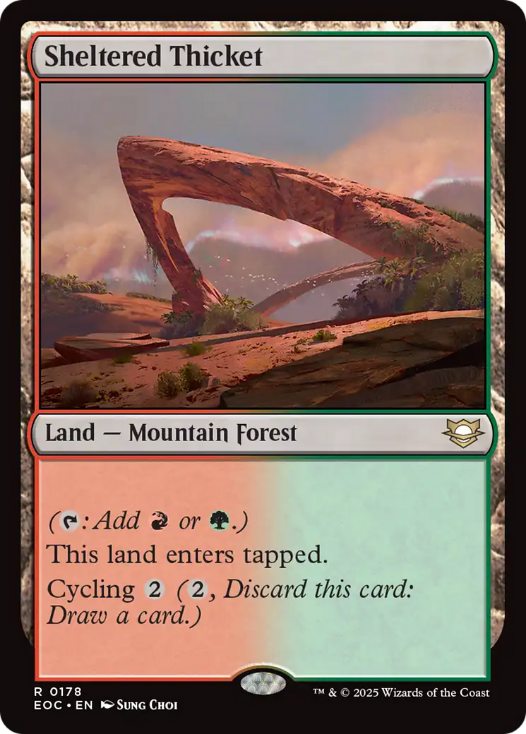 Sheltered Thicket [Edge of Eternities Commander] | Card Merchant Takapuna