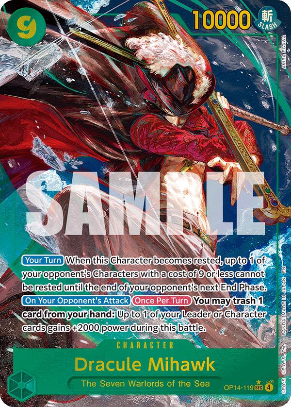 Dracule Mihawk (OP14-119) (Alternate Art) [The Azure Sea's Seven] | Card Merchant Takapuna