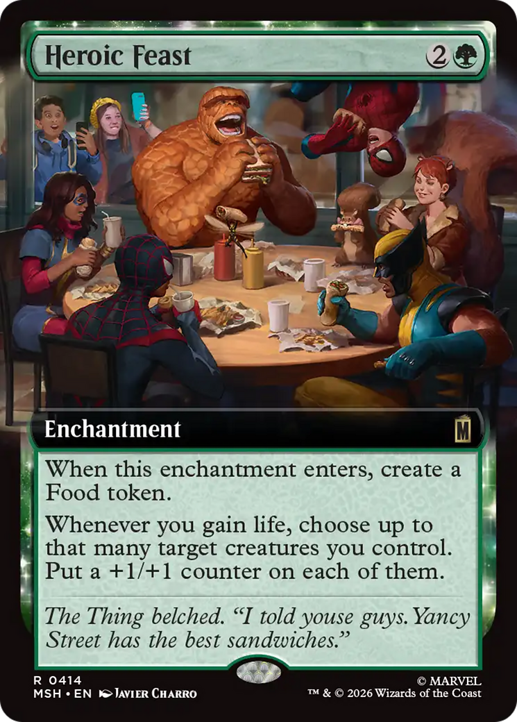 Heroic Feast (Extended Art) [Marvel Super Heroes] | Card Merchant Takapuna