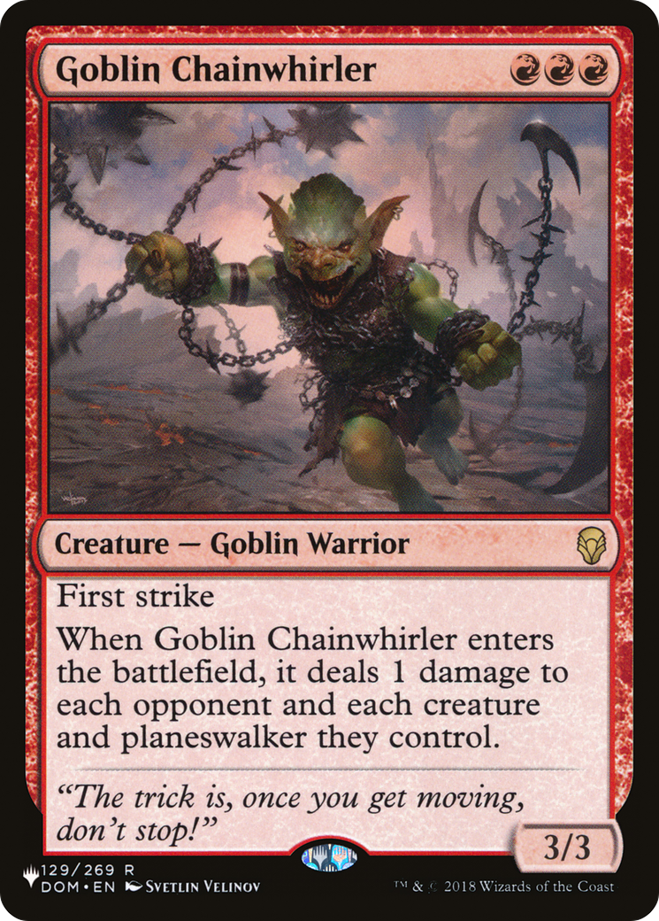 Goblin Chainwhirler [The List] | Card Merchant Takapuna