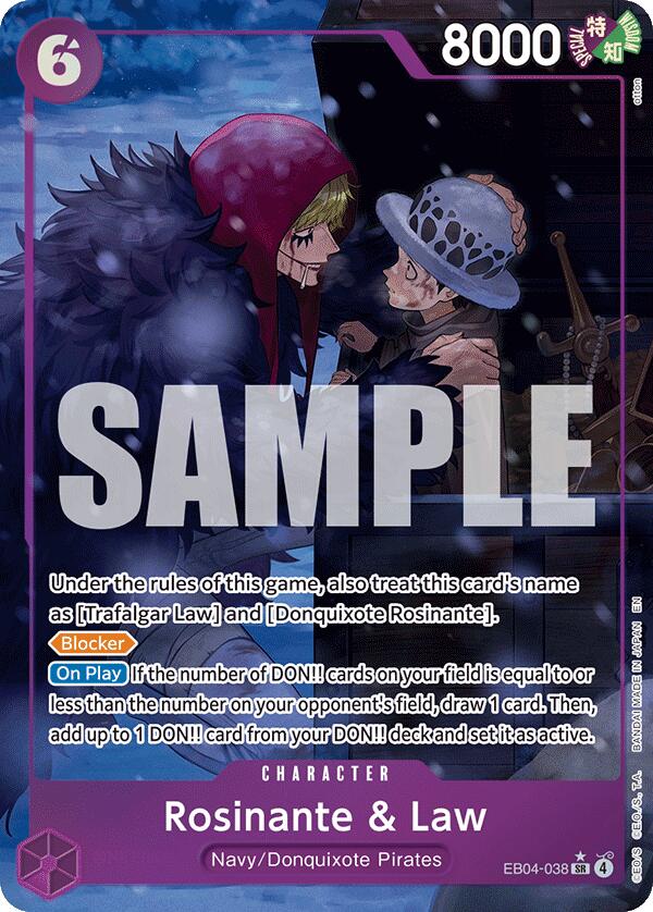 Rosinante & Law (Alternate Art) [The Azure Sea's Seven] | Card Merchant Takapuna