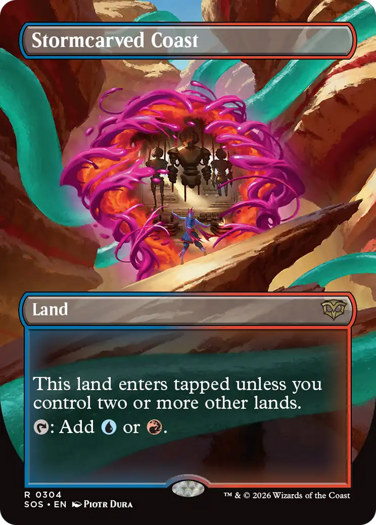 Stormcarved Coast (Borderless) [Secrets of Strixhaven] | Card Merchant Takapuna