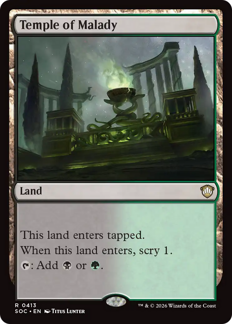 Temple of Malady [Secrets of Strixhaven Commander] | Card Merchant Takapuna