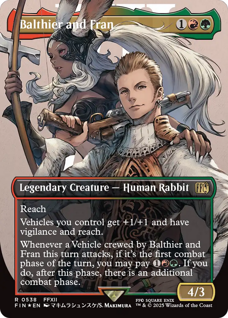 Balthier and Fran (Borderless) (Surge Foil) [FINAL FANTASY] | Card Merchant Takapuna