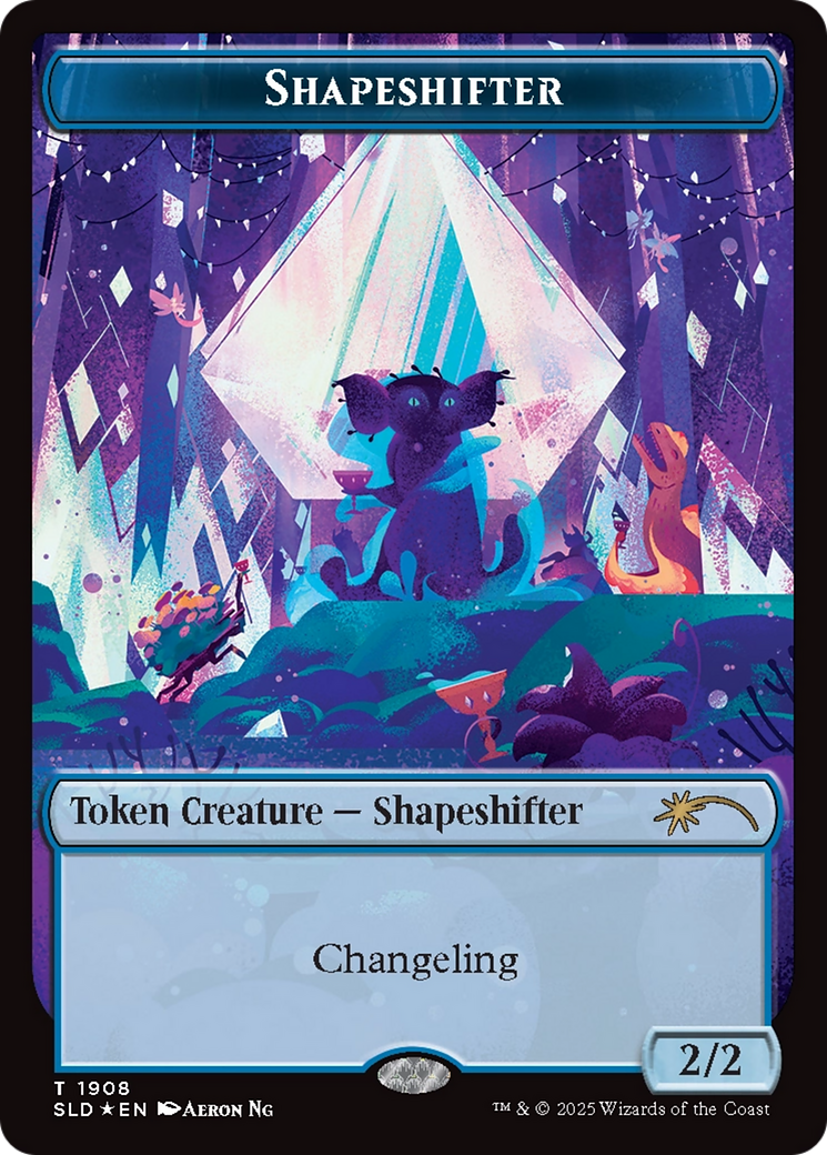 Shapeshifter Token (1908) (Double Rainbow Foil) [Secret Lair Drop Series] | Card Merchant Takapuna