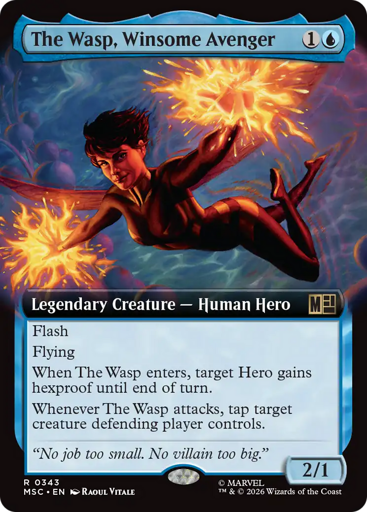 The Wasp, Winsome Avenger (Extended Art) [Marvel Super Heroes Commander] | Card Merchant Takapuna