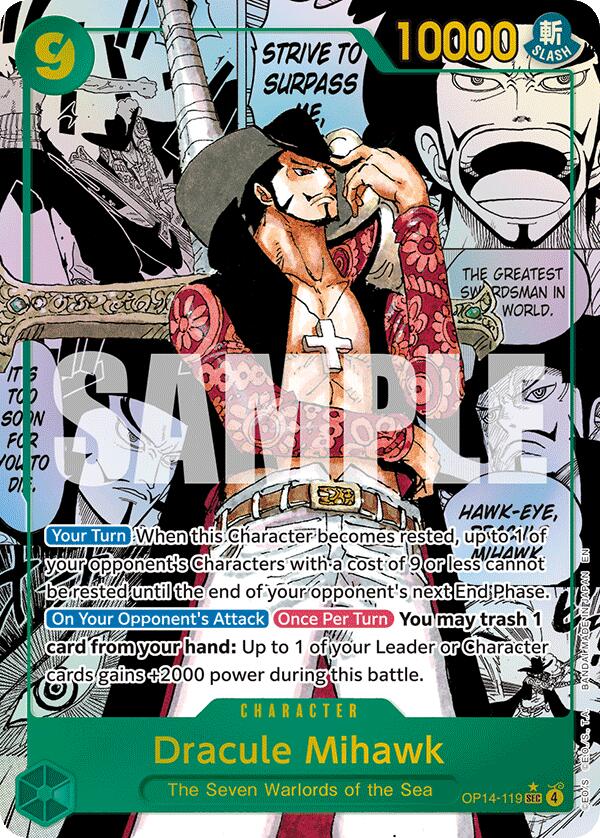 Dracule Mihawk (Manga) [The Azure Sea's Seven] | Card Merchant Takapuna