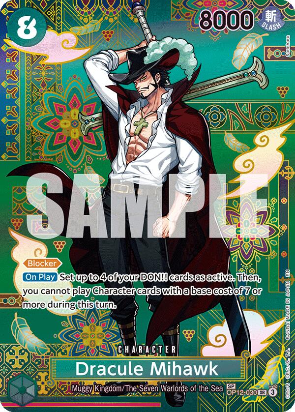 Dracule Mihawk (OP12-030) (SP) [The Azure Sea's Seven] | Card Merchant Takapuna