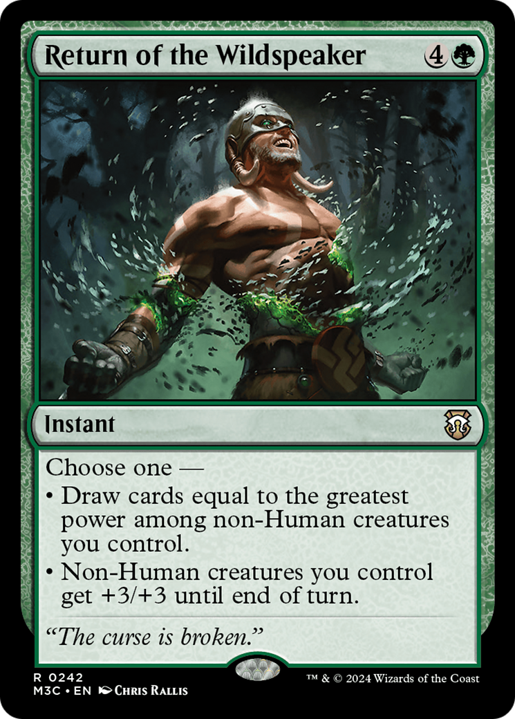 Return of the Wildspeaker (Ripple Foil) [Modern Horizons 3 Commander] | Card Merchant Takapuna