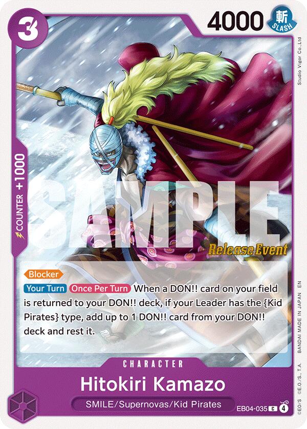 Hitokiri Kamazo [The Azure Sea's Seven Release Event Cards] | Card Merchant Takapuna