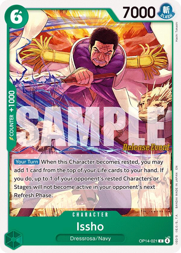 Issho (OP14-021) [The Azure Sea's Seven Release Event Cards] | Card Merchant Takapuna