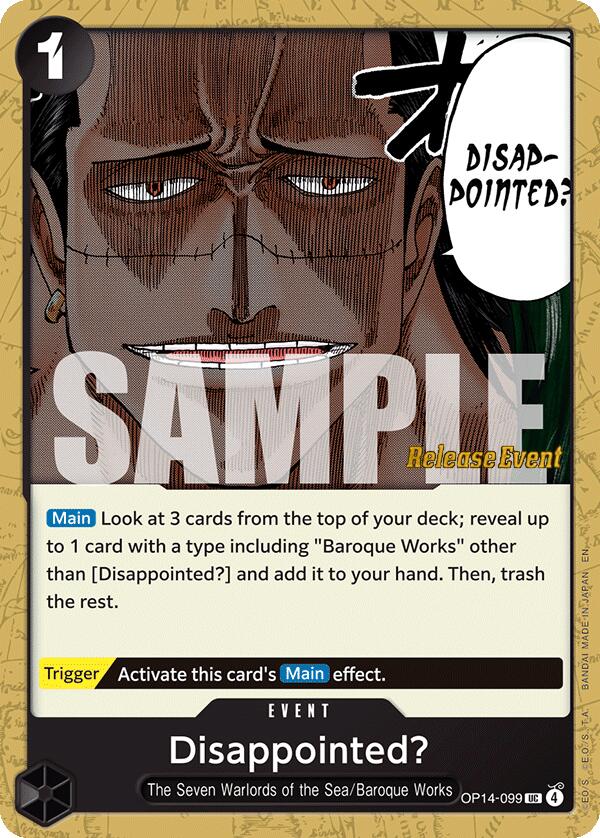 Disappointed? [The Azure Sea's Seven Release Event Cards] | Card Merchant Takapuna
