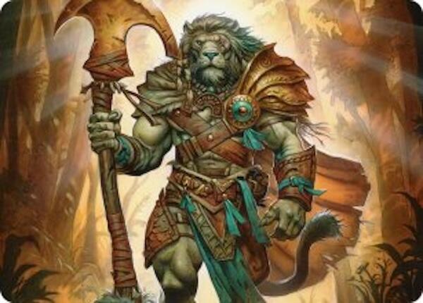Ajani, Outland Chaperone Art Card [Lorwyn Eclipsed Art Series] | Card Merchant Takapuna