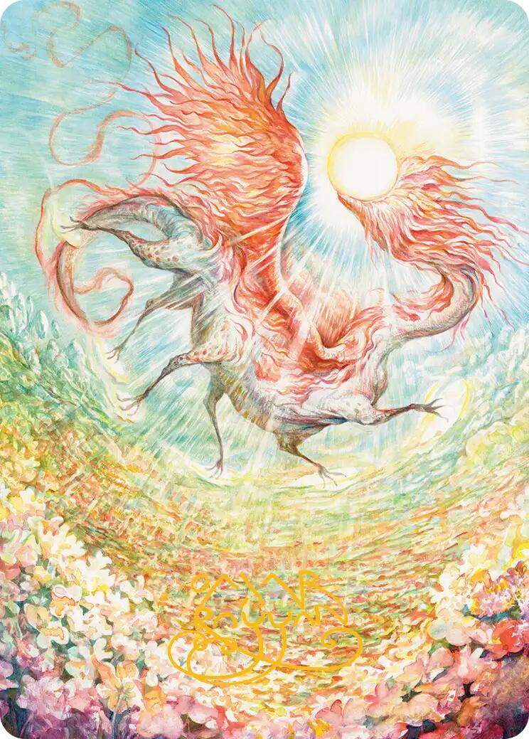 Eirdu, Carrier of Dawn Art Card (Gold-Stamped Signature) [Lorwyn Eclipsed Art Series] | Card Merchant Takapuna