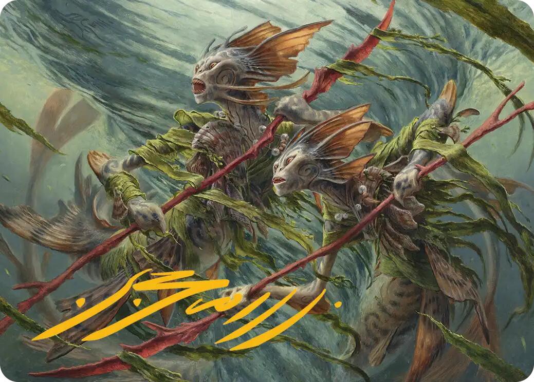 Champions of the Shoal Art Card (Gold-Stamped Signature) [Lorwyn Eclipsed Art Series] | Card Merchant Takapuna