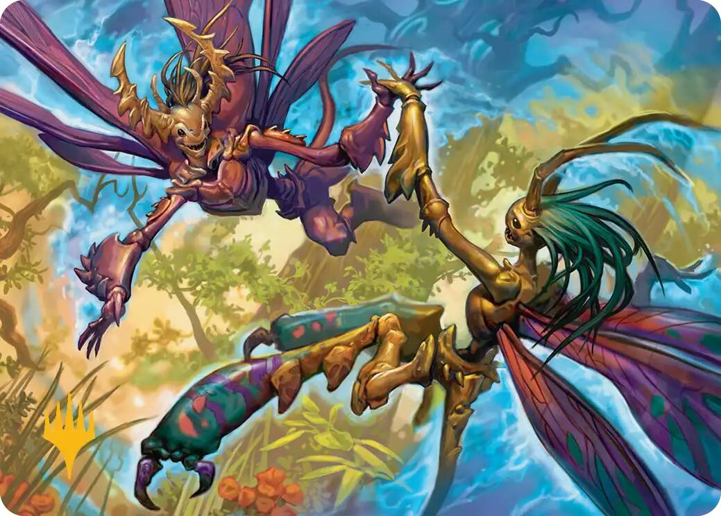 Illusion Spinners Art Card (Gold-Stamped Planeswalker Symbol) [Lorwyn Eclipsed Art Series] | Card Merchant Takapuna