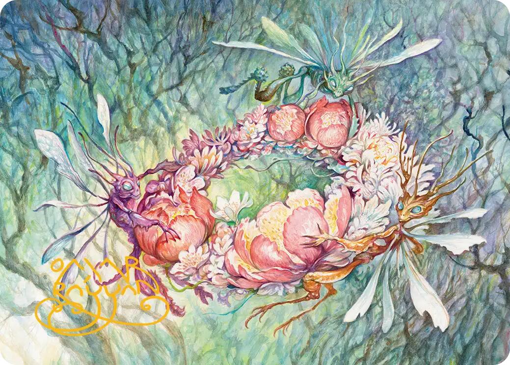 Grave Venerations Art Card (Gold-Stamped Signature) [Lorwyn Eclipsed Art Series] | Card Merchant Takapuna