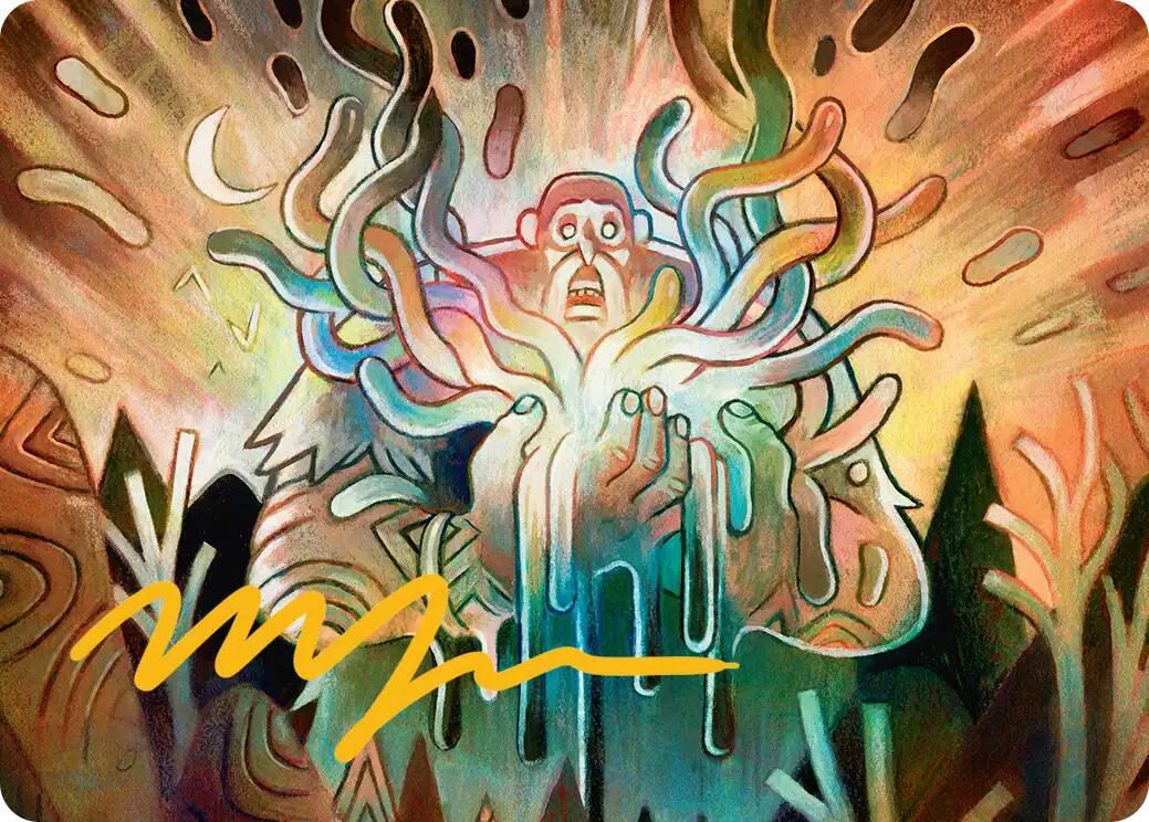 Aurora Awakener Art Card (40/54) (Gold-Stamped Signature) [Lorwyn Eclipsed Art Series] | Card Merchant Takapuna