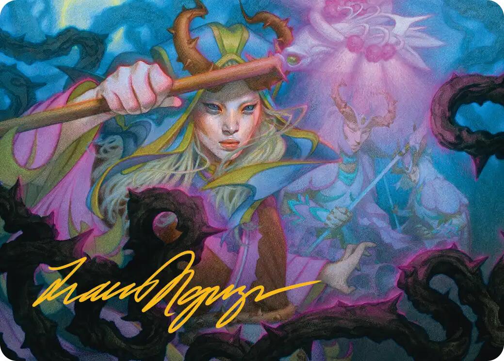 Stoic Grove-Guide Art Card (Gold-Stamped Signature) [Lorwyn Eclipsed Art Series] | Card Merchant Takapuna