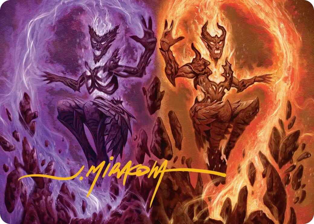 Fire Covenant Art Card (Gold-Stamped Signature) [Lorwyn Eclipsed Art Series] | Card Merchant Takapuna