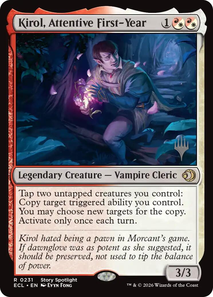 Kirol, Attentive First-Year [Lorwyn Eclipsed Promos] | Card Merchant Takapuna
