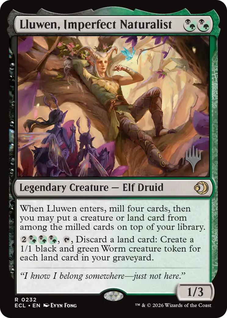 Lluwen, Imperfect Naturalist [Lorwyn Eclipsed Promos] | Card Merchant Takapuna