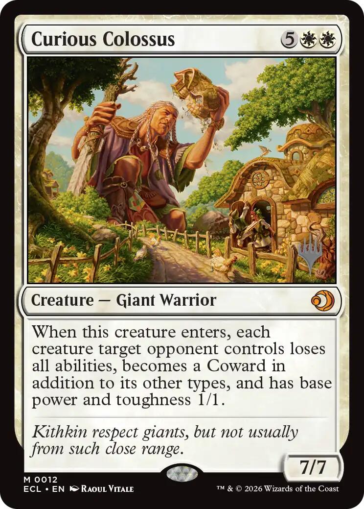 Curious Colossus [Lorwyn Eclipsed Promos] | Card Merchant Takapuna