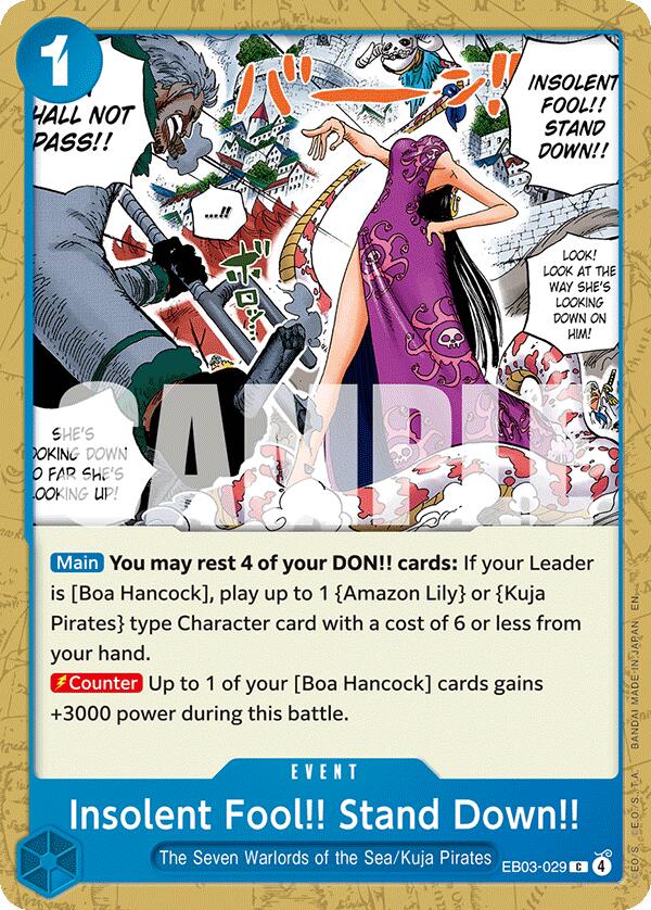 Insolent Fool!! Stand Down!! [Extra Booster: One Piece Heroines Edition] | Card Merchant Takapuna