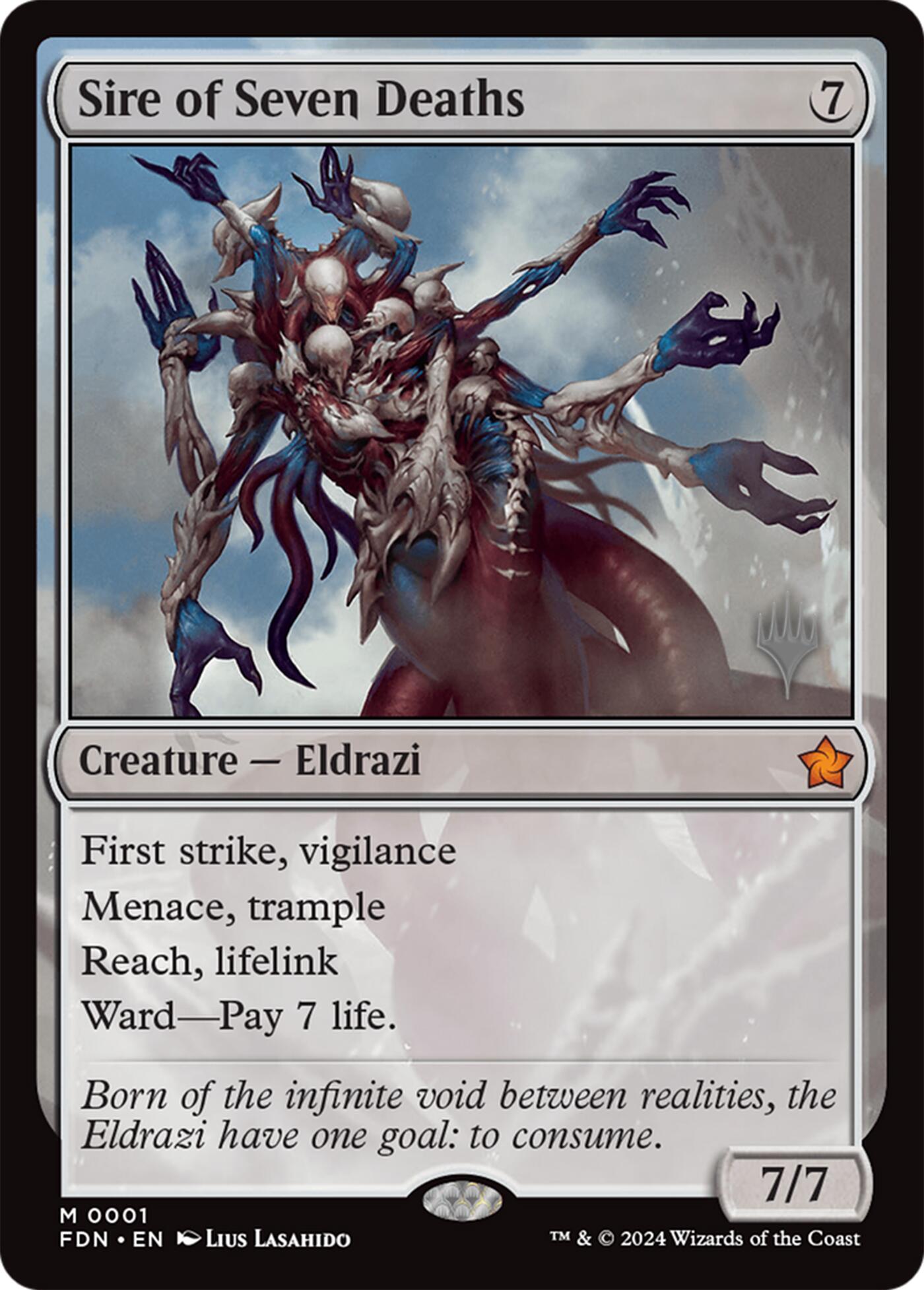 Sire of Seven Deaths [Lorwyn Eclipsed Promos] | Card Merchant Takapuna