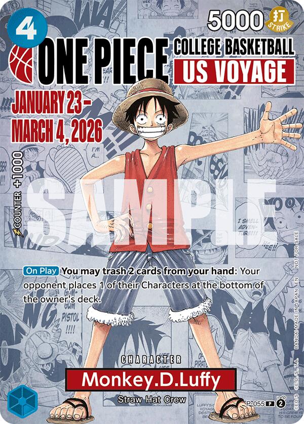 Monkey.D.Luffy (College Basketball US Voyage) [One Piece Promotion Cards] | Card Merchant Takapuna