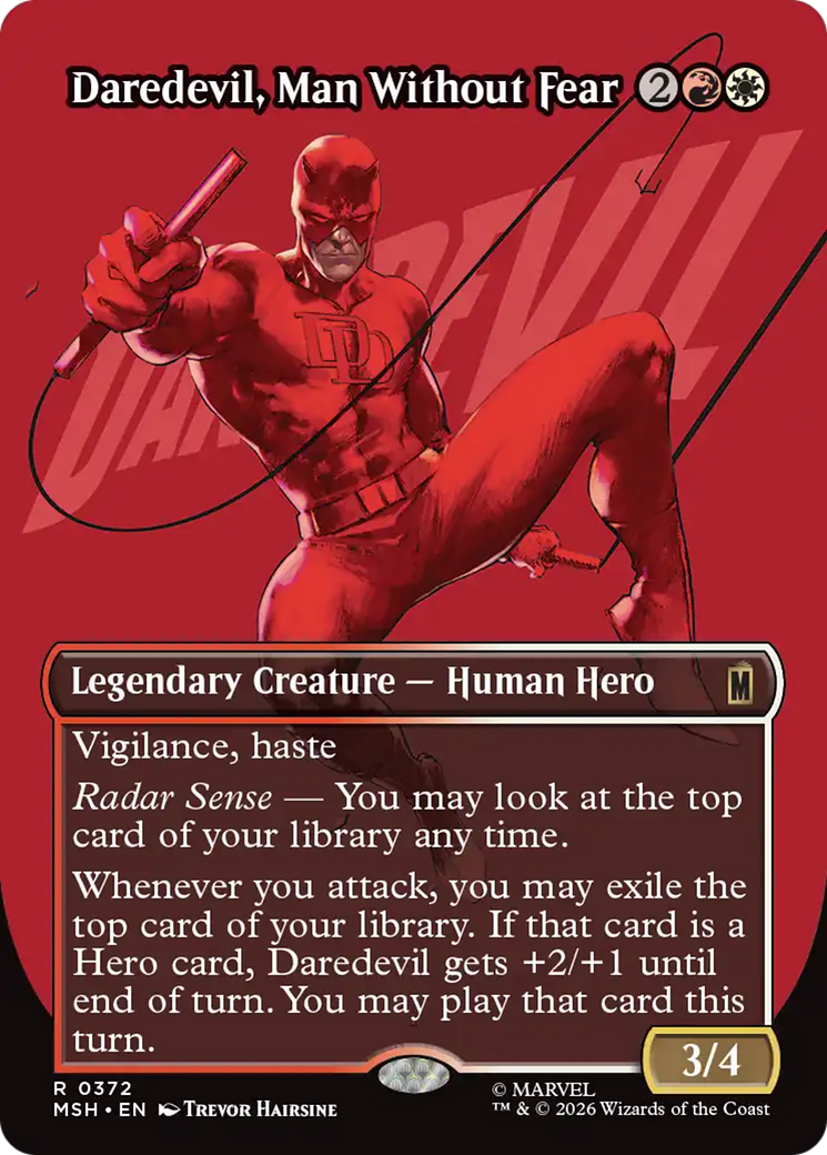 Daredevil, Man Without Fear (Borderless) (0372) [Marvel Super Heroes] | Card Merchant Takapuna