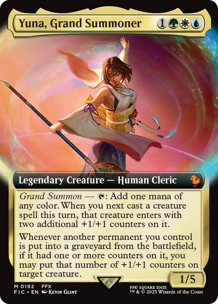 Yuna, Grand Summoner (Extended Art) [FINAL FANTASY Commander] | Card Merchant Takapuna