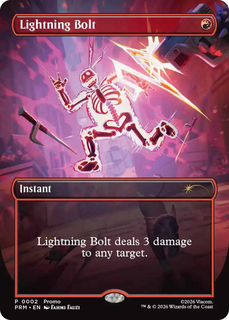 Lightning Bolt (Borderless) [Wizards Play Network 2026] | Card Merchant Takapuna