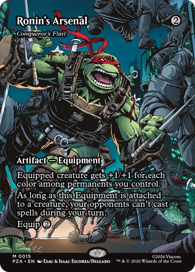 Ronin's Arsenal - Conqueror's Flail (Borderless) [Teenage Mutant Ninja Turtles Eternal-Legal] | Card Merchant Takapuna