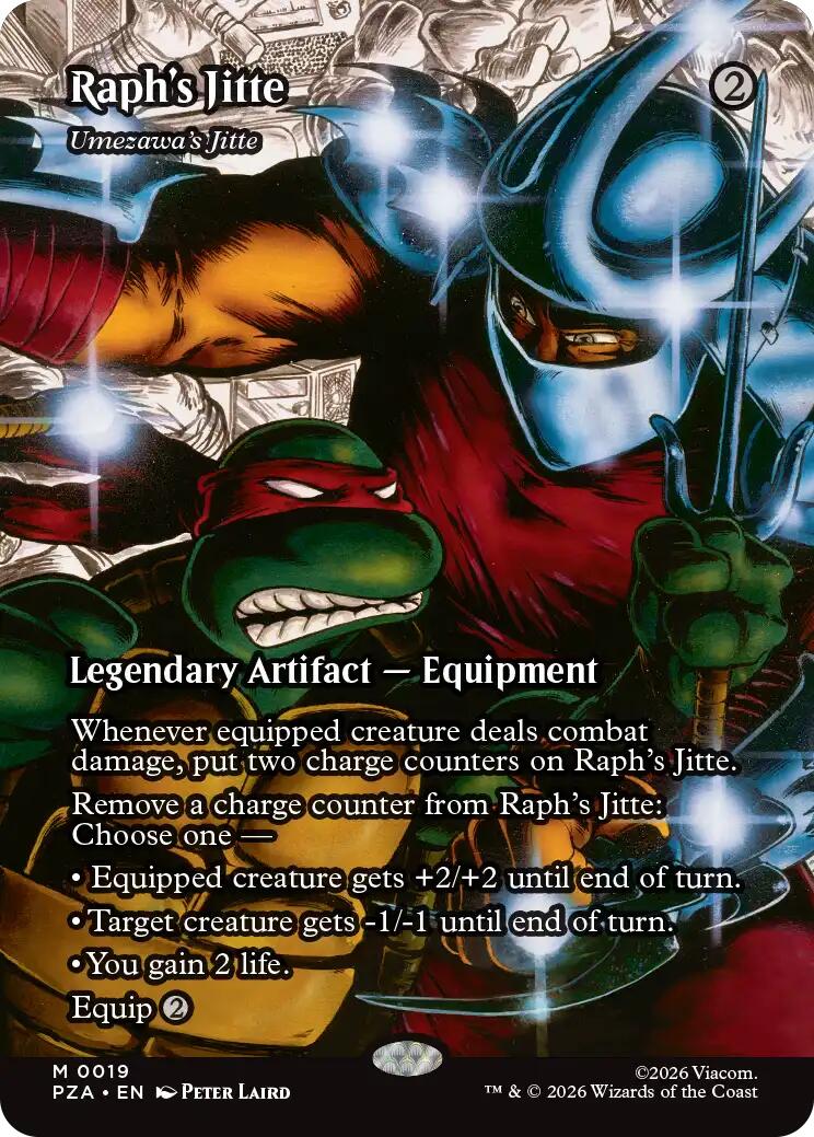 Raph's Jitte - Umezawa's Jitte (Borderless) [Teenage Mutant Ninja Turtles Eternal-Legal] | Card Merchant Takapuna