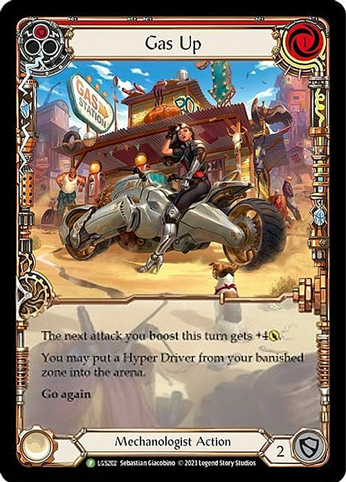 Gas Up (Red) [LGS202] (Promo)  Rainbow Foil | Card Merchant Takapuna