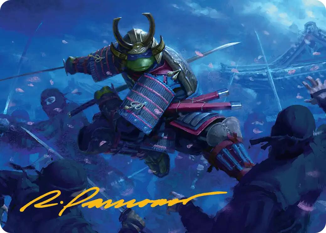 Leonardo, Sewer Samurai Art Card (1/54) (Gold-Stamped Signature) [Teenage Mutant Ninja Turtles Art Series] | Card Merchant Takapuna