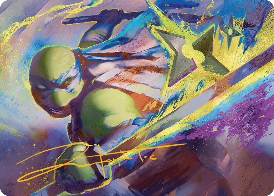 Leonardo's Technique Art Card (Gold-Stamped Signature) [Teenage Mutant Ninja Turtles Art Series] | Card Merchant Takapuna