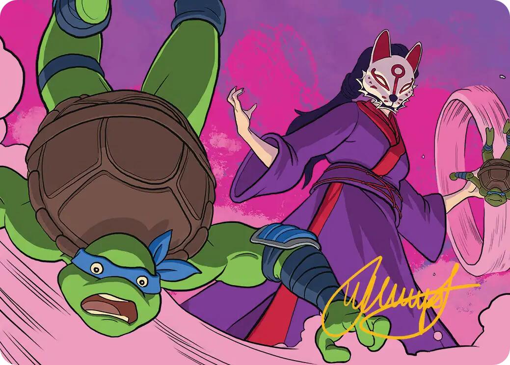 Kitsune's Technique Art Card (Gold-Stamped Signature) [Teenage Mutant Ninja Turtles Art Series] | Card Merchant Takapuna