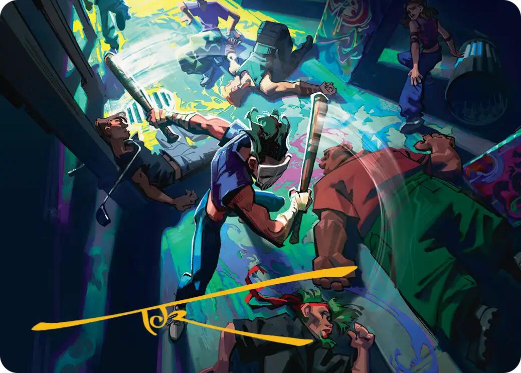 Pain 101 Art Card (Gold-Stamped Signature) [Teenage Mutant Ninja Turtles Art Series] | Card Merchant Takapuna