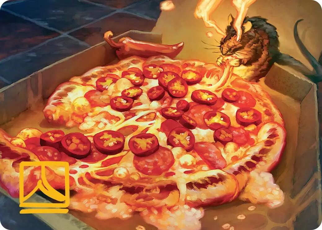 Spicy Oatmeal Pizza Art Card (Gold-Stamped Signature) [Teenage Mutant Ninja Turtles Art Series] | Card Merchant Takapuna