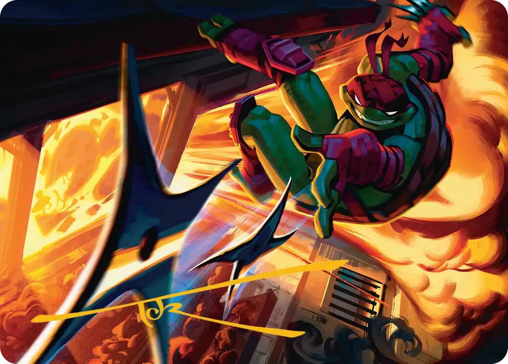 Storm of Steel Art Card (Gold-Stamped Signature) [Teenage Mutant Ninja Turtles Art Series] | Card Merchant Takapuna
