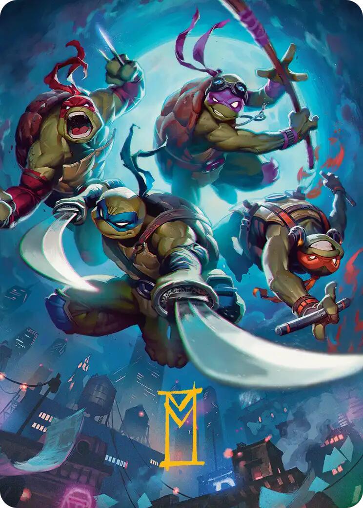 Heroes in a Half Shell Art Card (Gold-Stamped Signature) [Teenage Mutant Ninja Turtles Art Series] | Card Merchant Takapuna