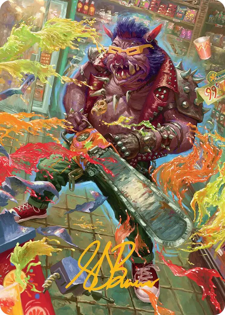 Bebop, Porcine Punk Art Card (Gold-Stamped Signature) [Teenage Mutant Ninja Turtles Art Series]