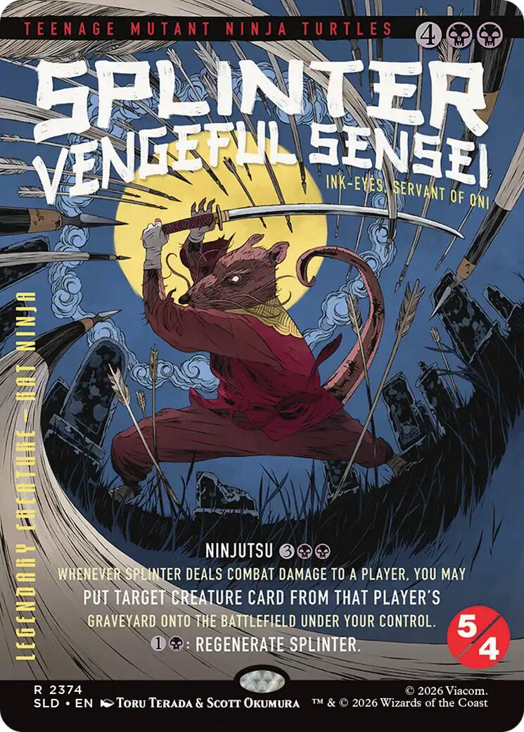 Splinter, Vengeful Sensei - Ink-Eyes, Servant of Oni [Secret Lair Drop Series] | Card Merchant Takapuna