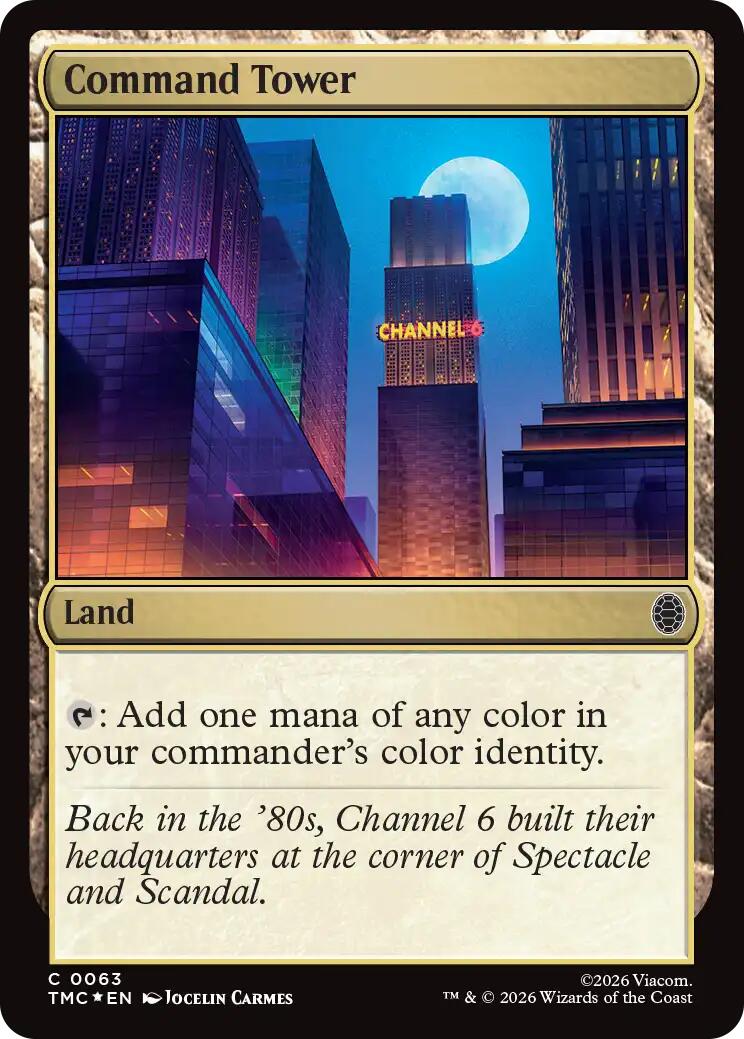 Command Tower (Surge Foil) [Teenage Mutant Ninja Turtles Commander] | Card Merchant Takapuna